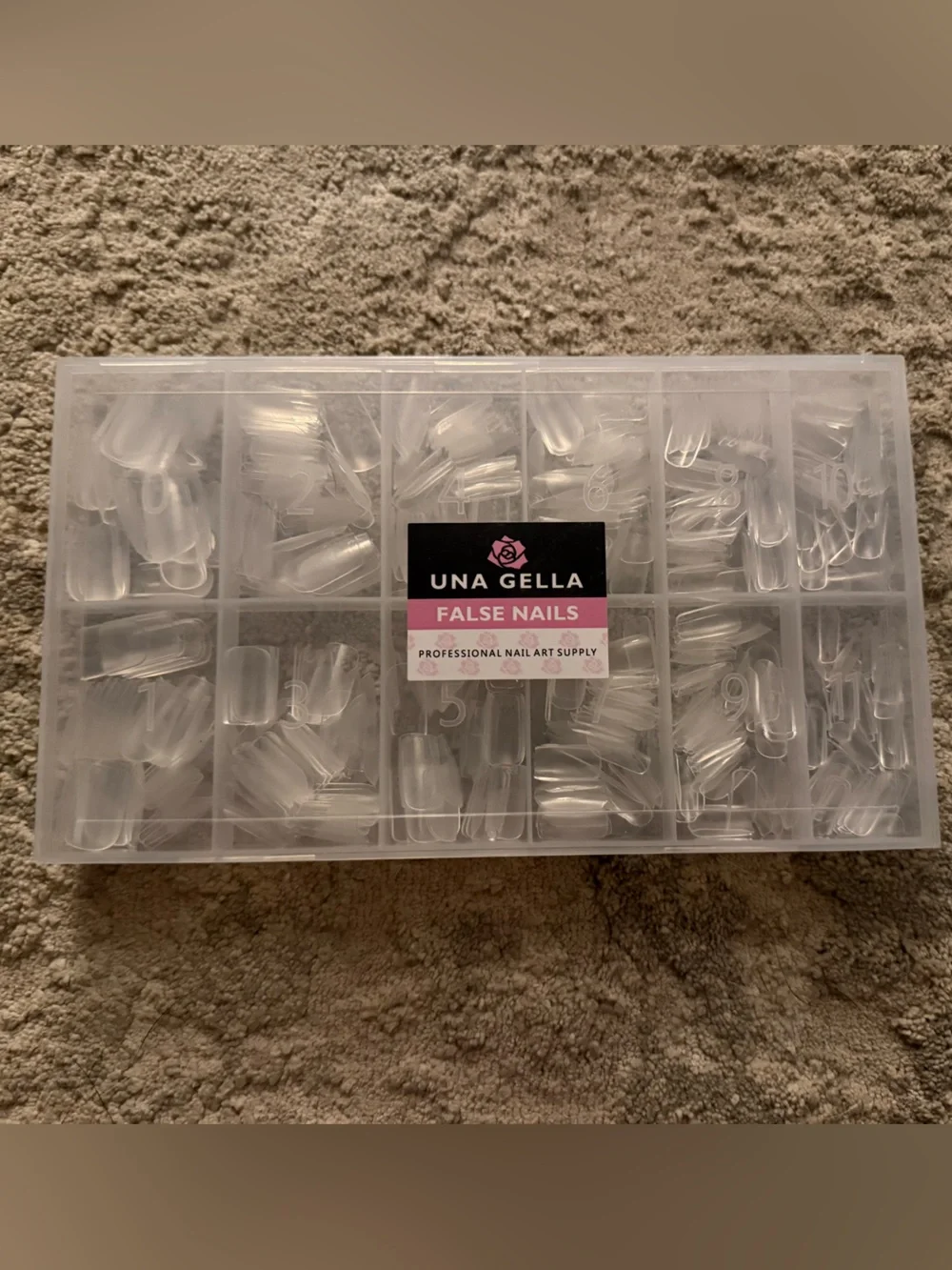 Una Gella Clear False Nail Tips Storage Set - Professional Nail Art Organizer